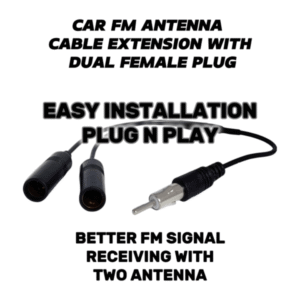 car fm dual plug extension