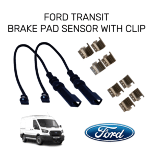 Ford Transit front brake pad wear sensor with clip set OEM replacement NZ – AET Parts